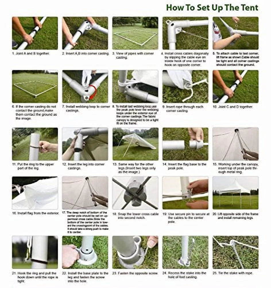 White 10x13 High Peak Canopy Tent A31167