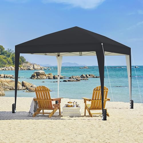 10x10 Pop Up Canopy with 4 Removable Sidewalls, White W765
