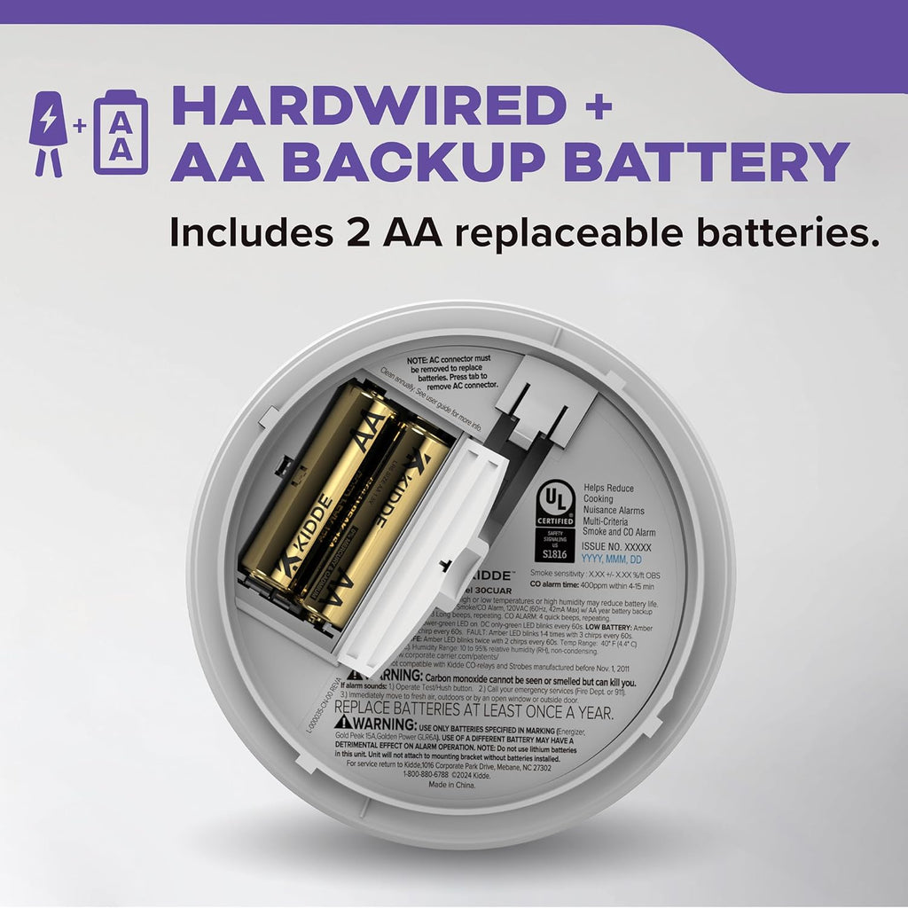 Hardwired Smoke Detector 2-Pack with Battery Backup D987234
