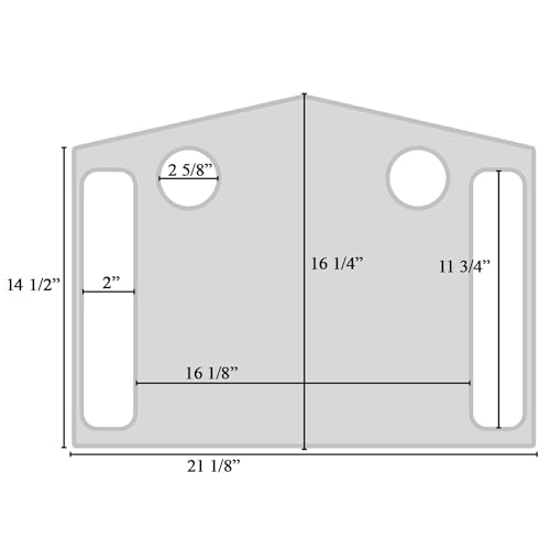Black Non Slip Walker Tray Table (21"x16") X9297