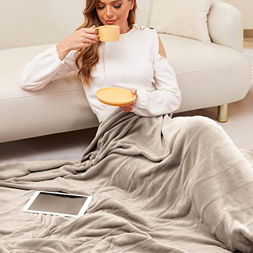 Blue Polar Fleece Sherpa Electric Heated Throw 50 x 60 Inches P678
