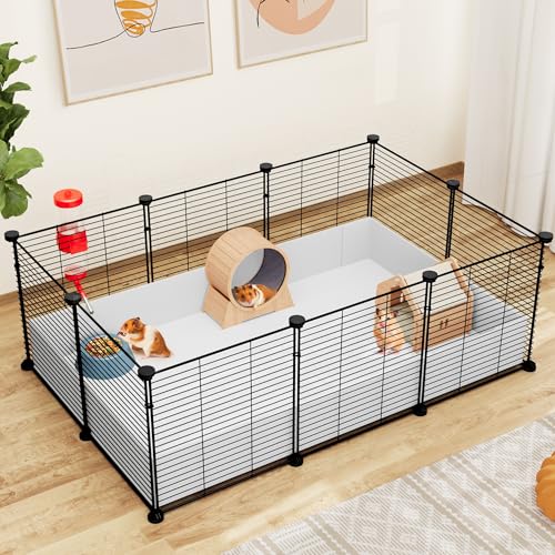 Guinea Pig Cage with Waterproof Plastic Liner 4x2 Playpen 24PCS Panels G83943