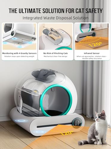 Green Self Cleaning Automatic Cat Litter Box with Mat & Liners Z4733