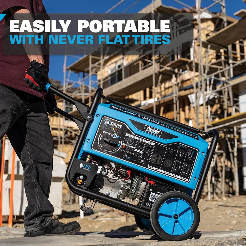 10,000 Watt Dual Fuel Portable Generator with Remote Start F7878