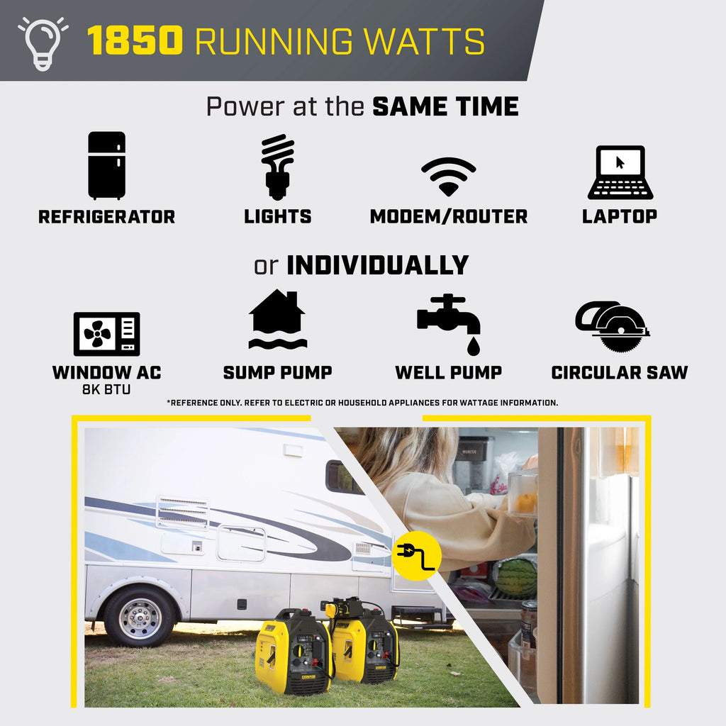 2500-Watt Ultralight Gasoline Portable Inverter Generator H8242