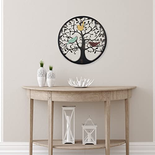 Metal Wall Art Tree of Life Wall Decor 23inch Family Tree Metal Wall Hanging (black) C83920