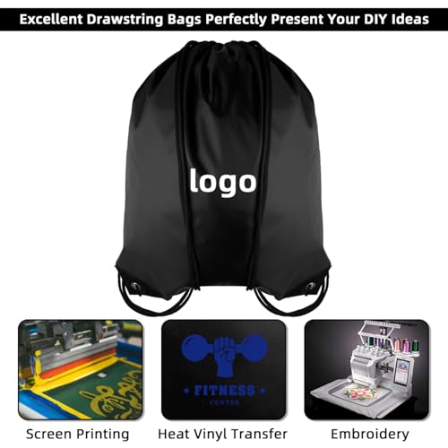 40 Pack Drawstring Backpacks Waterproof Nylon Cinch Bags Lightweight Reusable Sports Sack M21323