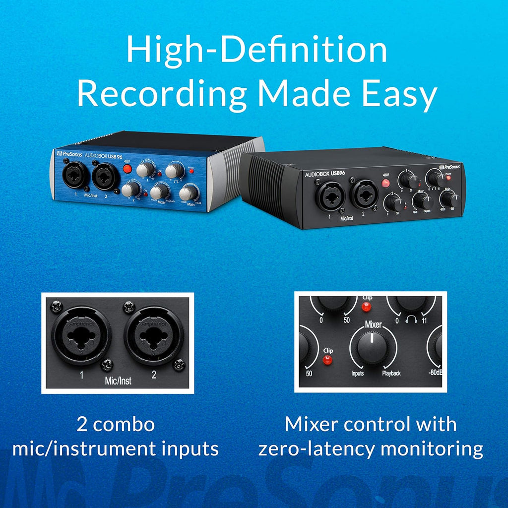 USB 2.0 Recording Bundle with Interface, Headphones, Microphone and Studio One software S585