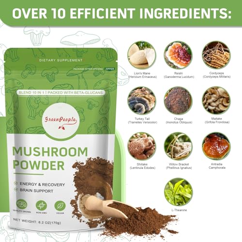 Mushroom Powder Supplement Blend 6.2 oz (60 Servings) N85835