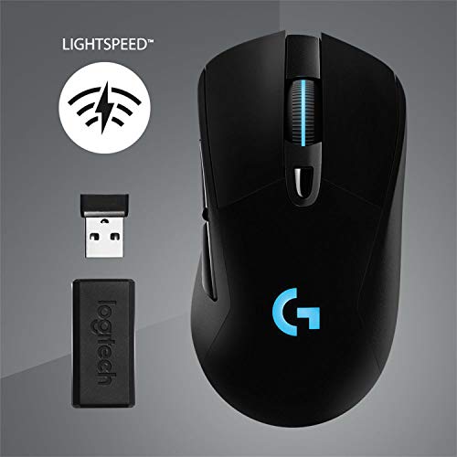 Black Wireless Gaming Mouse with Rubber Side Grips Q310