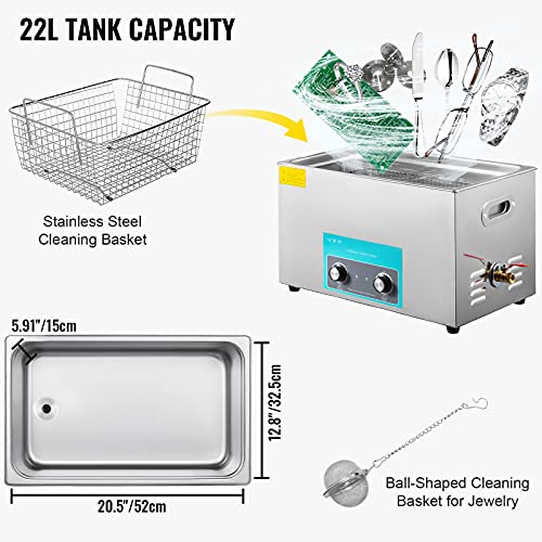 10L Ultrasonic Cleaner 304 Stainless Steel with Heater Timer J4999