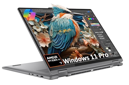 16" FHD+ Touchscreen 2-in-1 Laptop with AMD Ryzen 7 8840HS, 16GB DDR5 RAM, 1TB SSD, Arctic Grey K4490