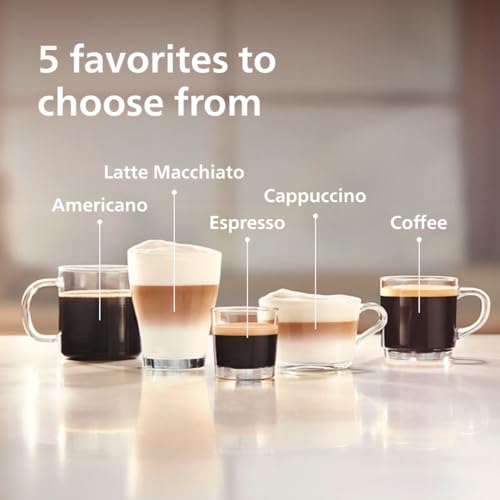 Black Fully Automatic Espresso Machine with LatteGo Milk Frother and Ceramic Grinder P467