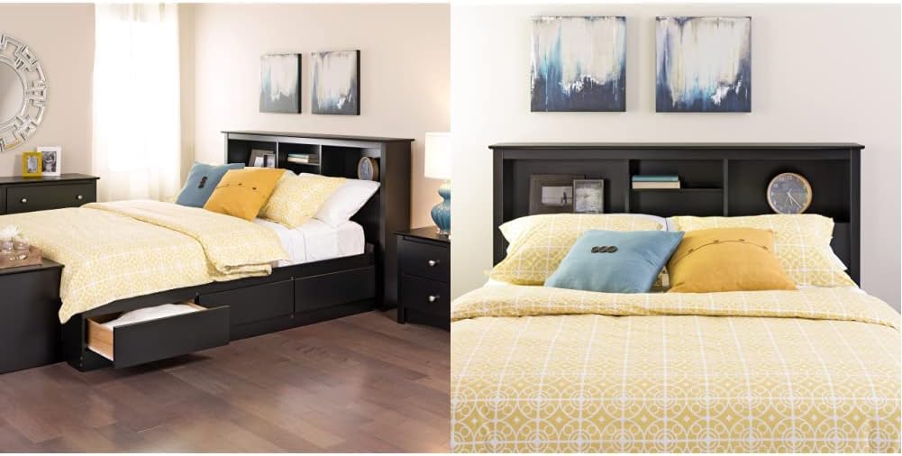 Black Full Platform Storage Bed with 6 Drawers C7527
