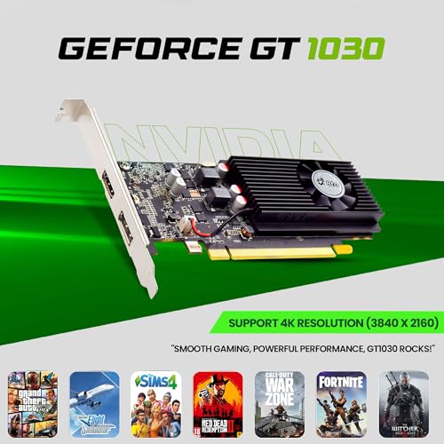 RGB Gaming Desktop PC Intel i5 8th Gen 16GB Ram 512GB SSD NVIDIA GeForce GT 1030 DDR5 24 inch Monitor WiFi Windows 11 Pro Renewed V8067