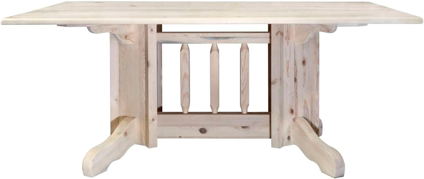 Clear Lacquer Double Pedestal Dining Table P942