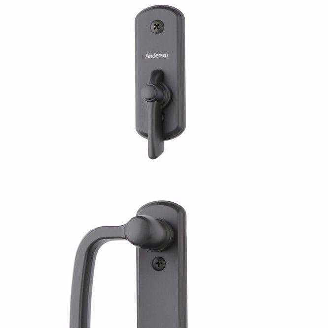 Black 2-Panel Gliding Patio Door Hardware Set L8497