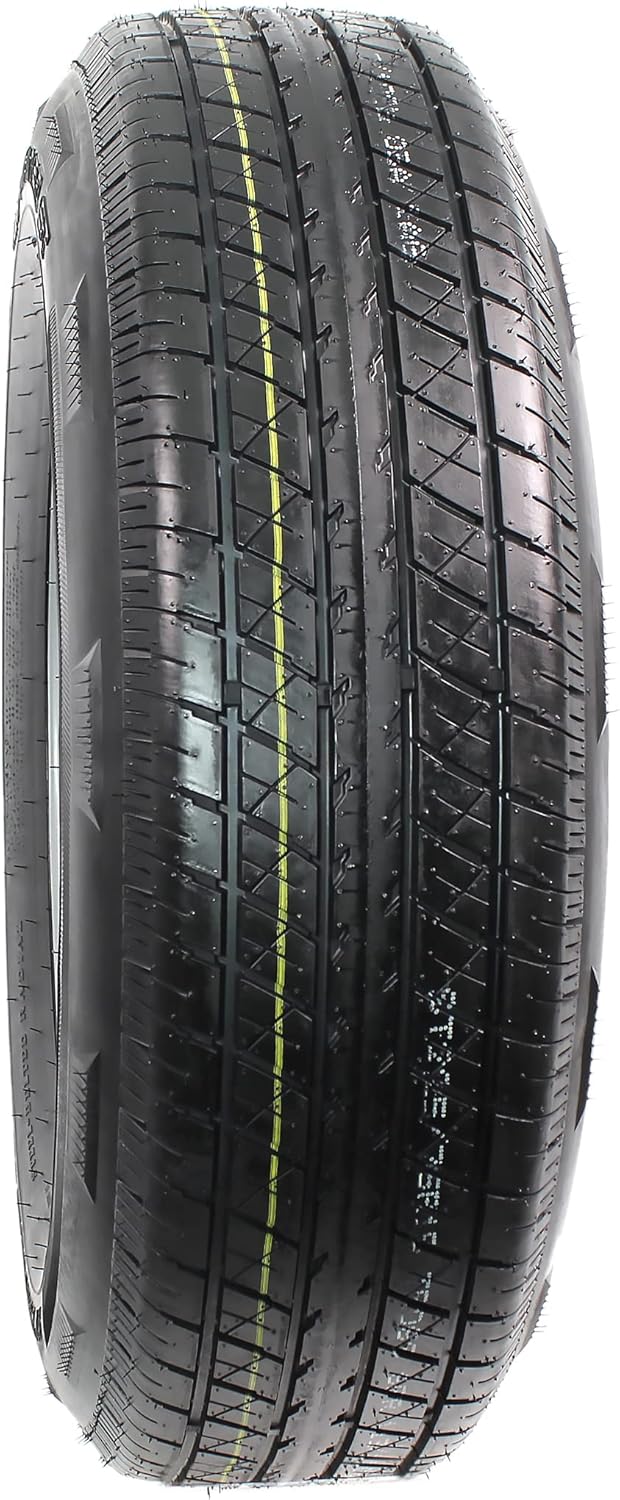 Radial Trailer Tire On Rim ST225/75R15 225/75-15 15 D 6 Lug Wheel Silver Modular X498