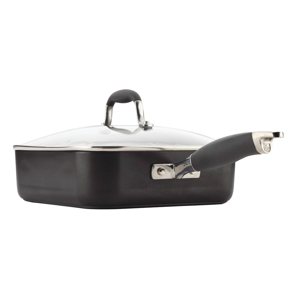 Hard-Anodized Nonstick 4-Quart Covered Square Saute F8898