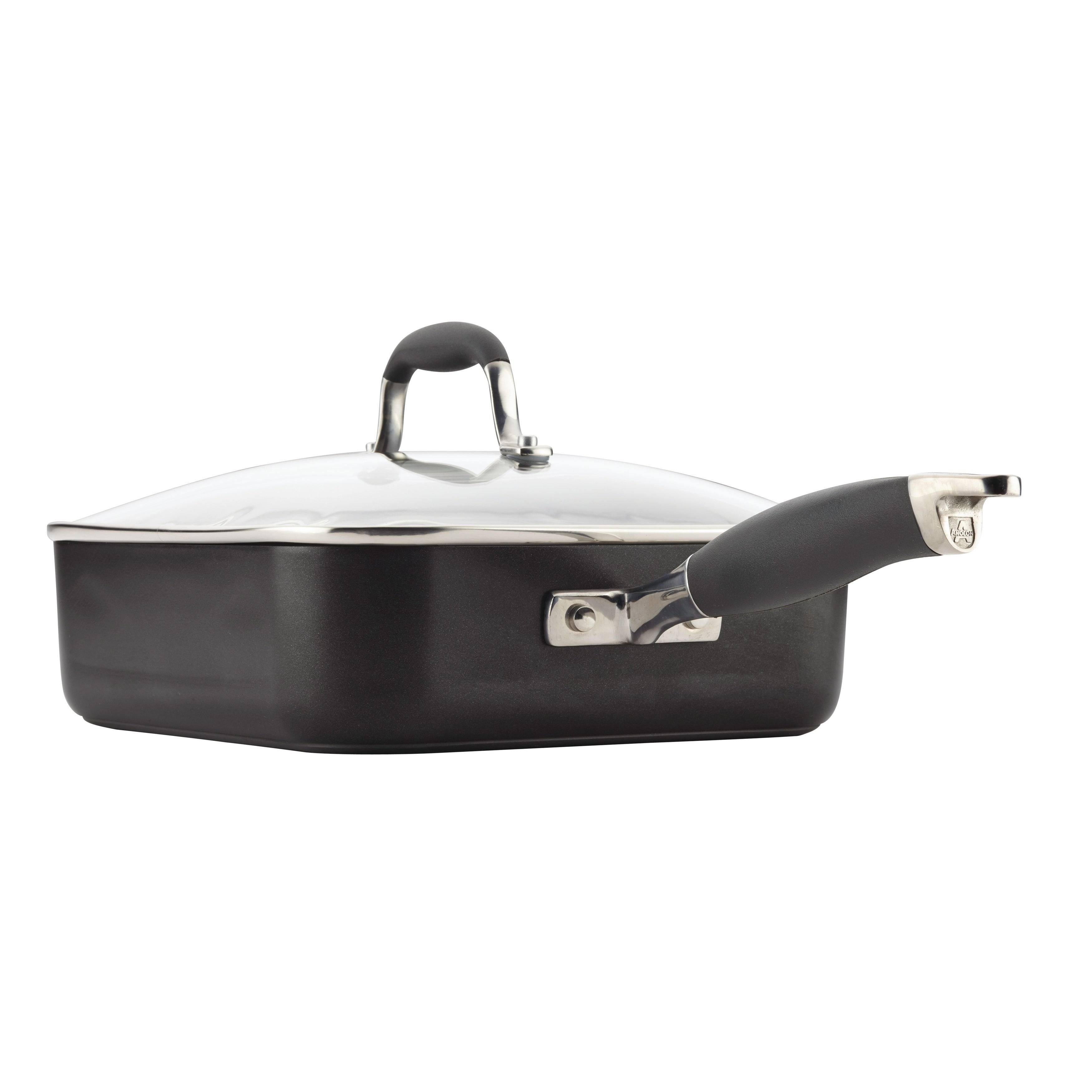 Hard-Anodized Nonstick 4-Quart Covered Square Saute F8898