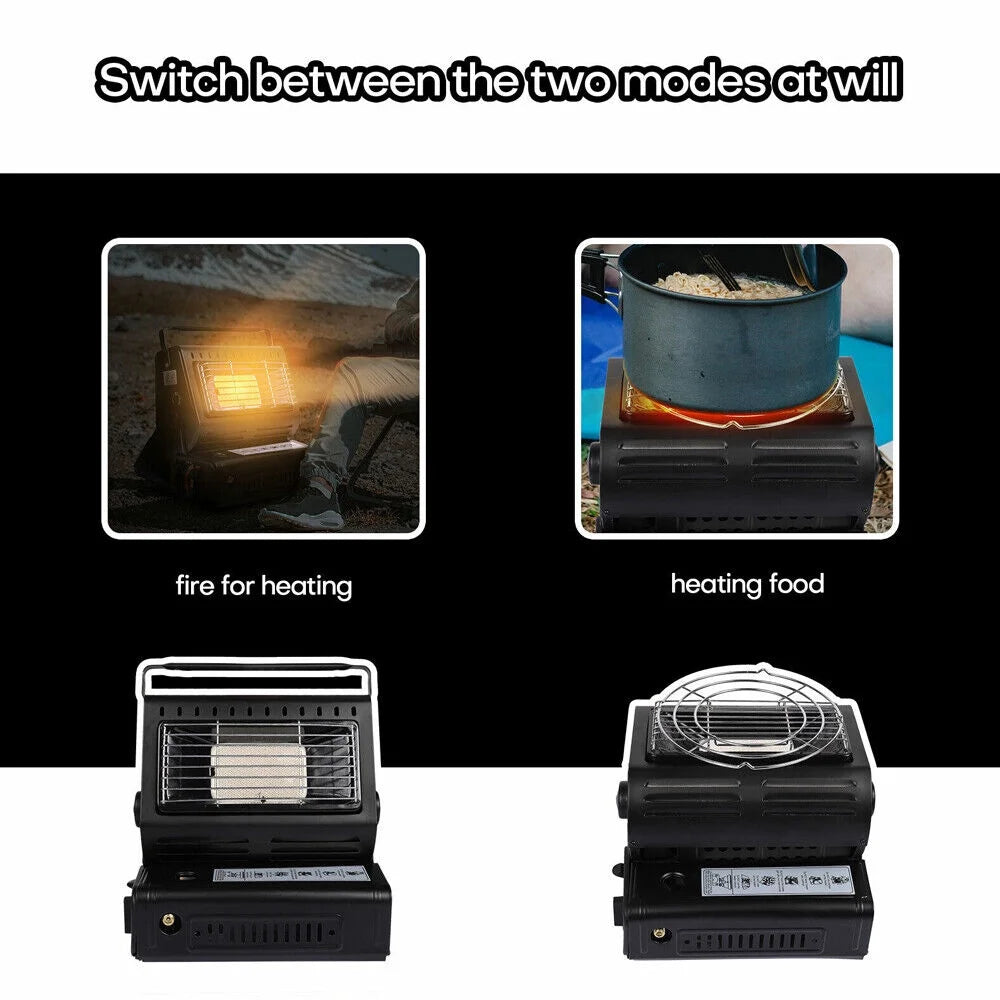 Black Stainless Dual Purpose Butane Burner Heater H347