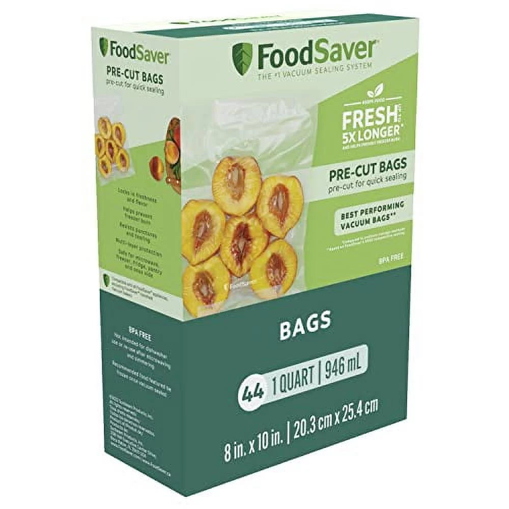 1 Quart Precut Vacuum Sealer Bags (44 Count) S483514