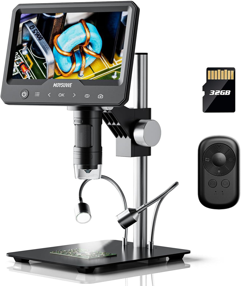7'' LCD Digital Microscope, 1200X, 1080P, 32GB A63831