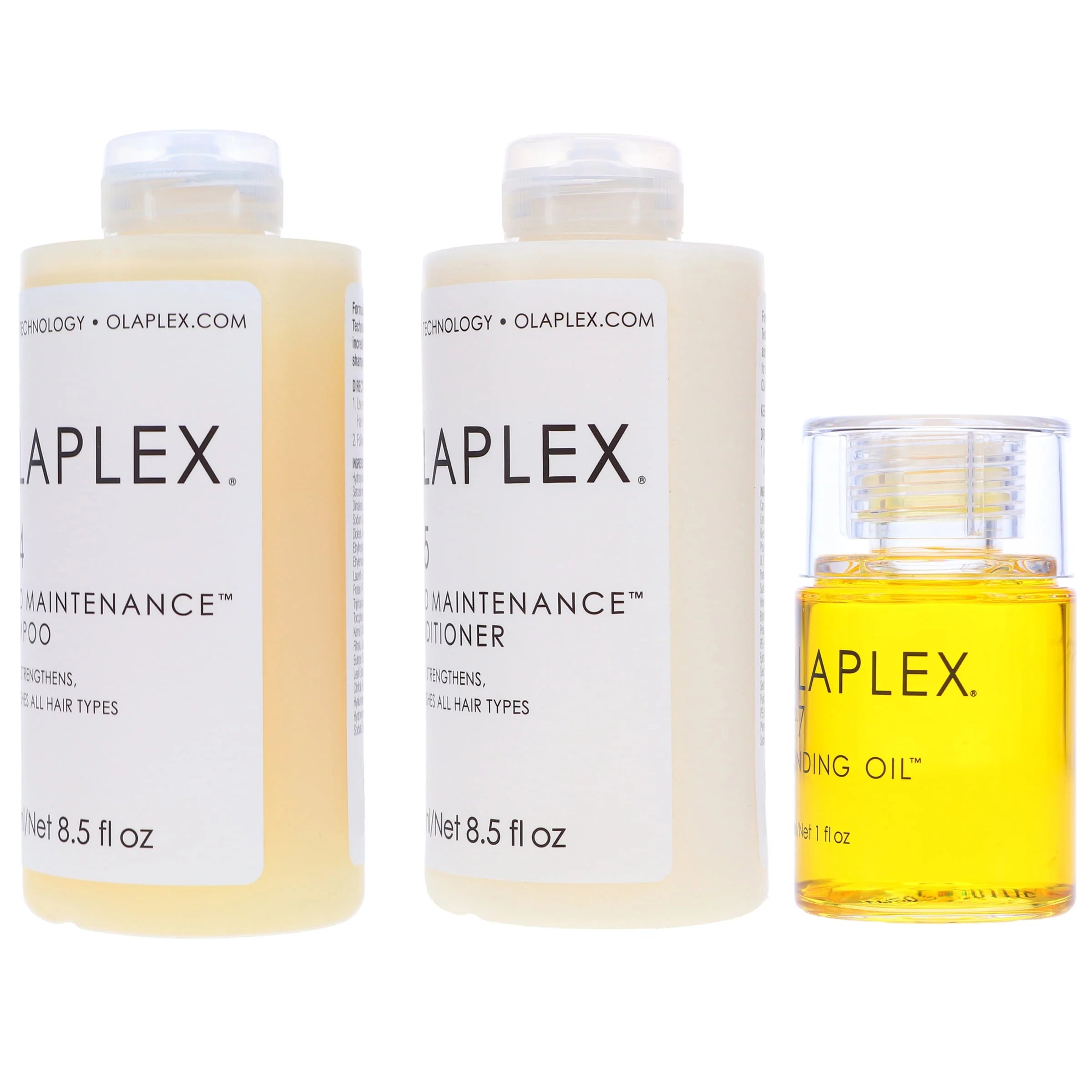 8.5 oz Shampoo, 8.5 oz Conditioner, 1 oz Bonding Oil Combo Pack Q56385