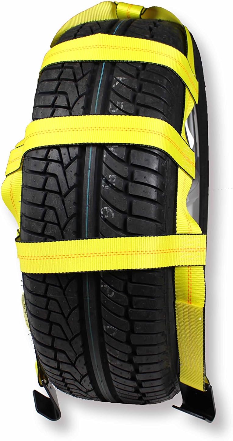 2-Pack Car Wheel Straps with Flat Hooks N422179