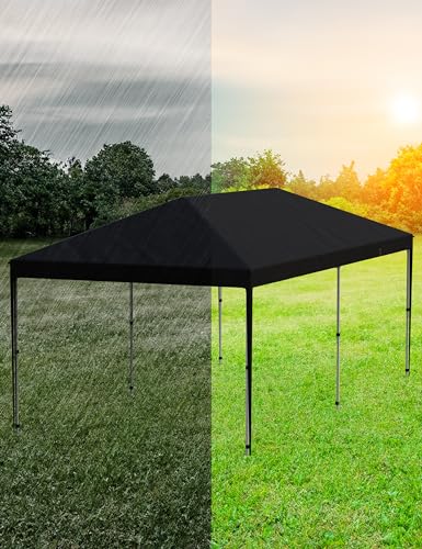 10'x 20' Pop up Canopy Tent with 210D Oxford Fabric, Black J8123