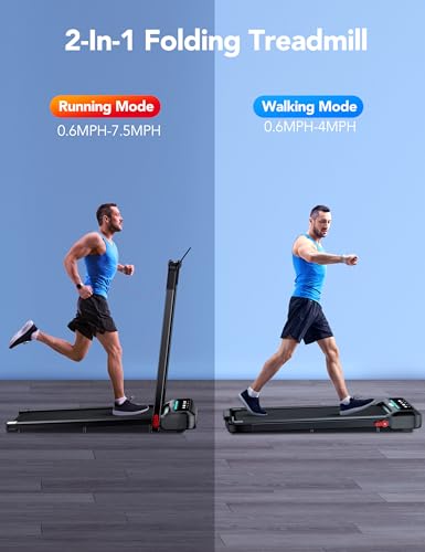 2 in 1 Under Desk Treadmill with Remote Control C963256