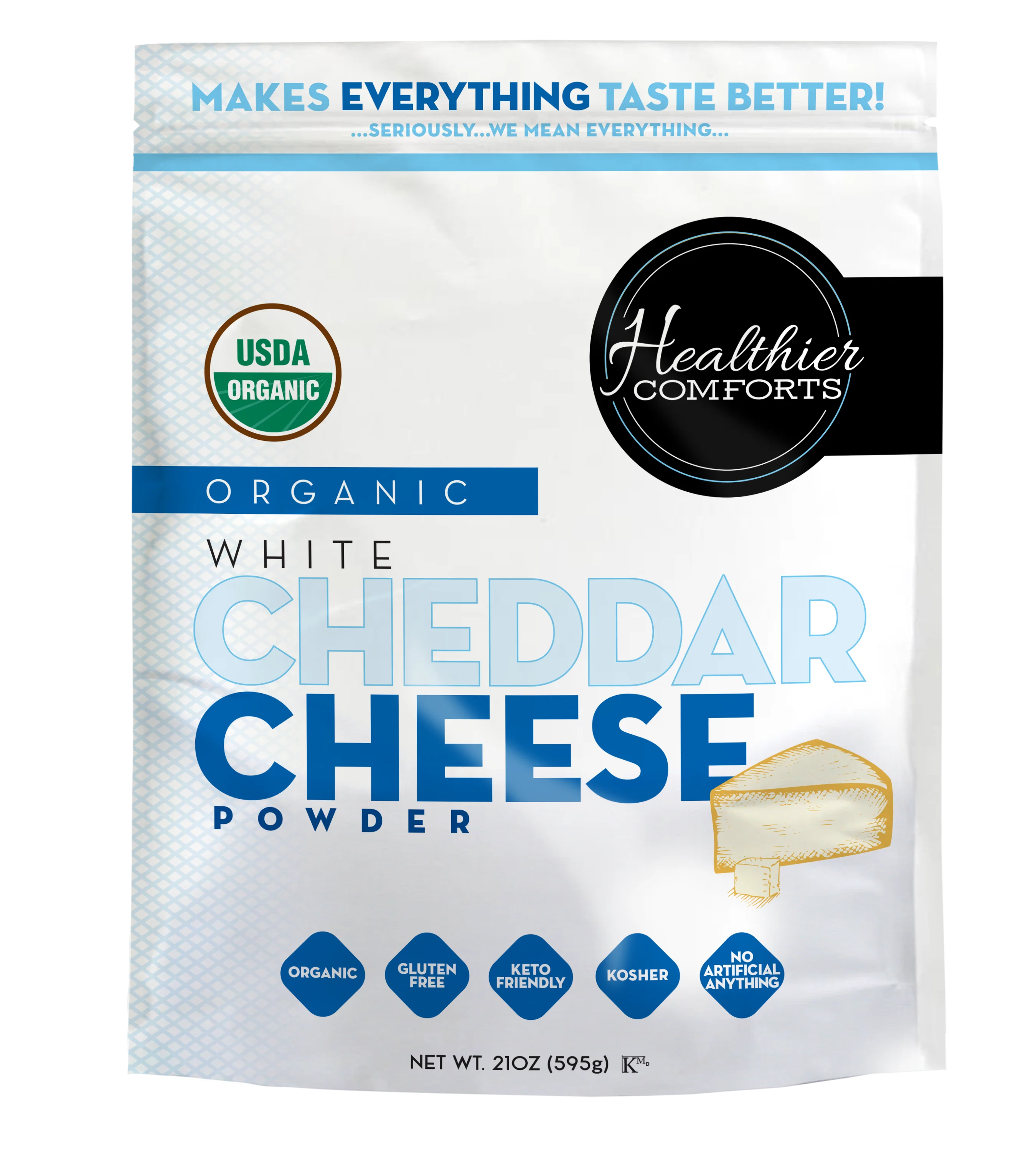 Organic White Cheddar Cheese Powder 21oz L7511