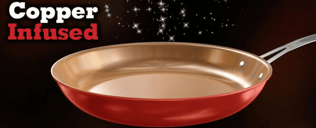 12" Red Copper Fry Pan O748