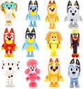 Bluey Toys 12-Pack 2-3.5 Inch Action Figurines Set H637