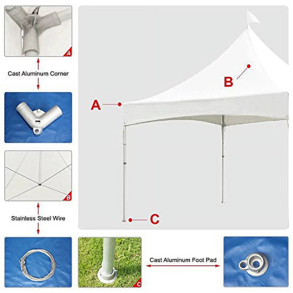 White 10x13 High Peak Canopy Tent A31167