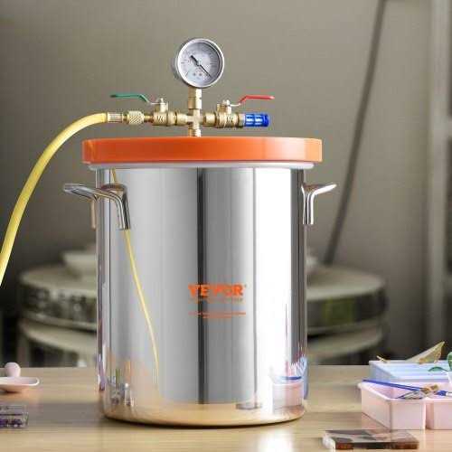 3 Gallon Vacuum Chamber with Tempered Glass Lid V16615
