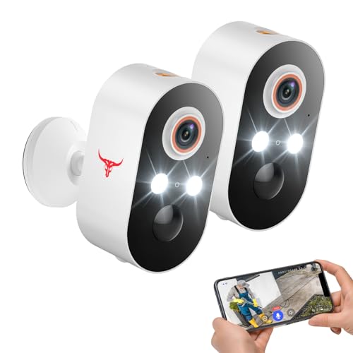 2 Pack 1080p Wireless Security Camera with Color Night Vision G825947