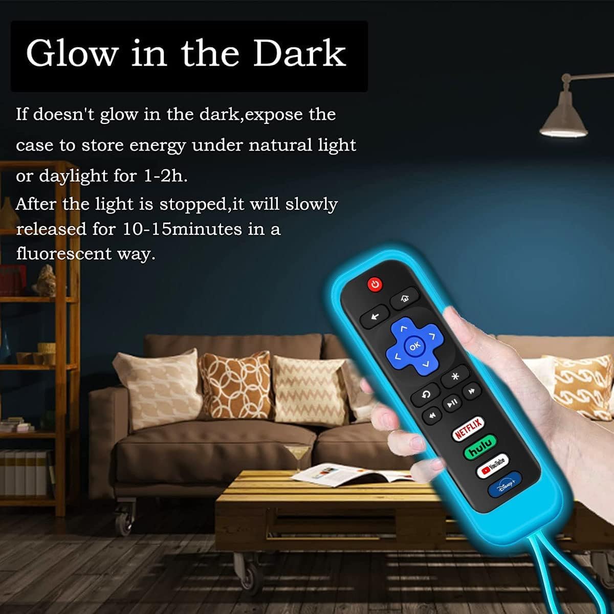 Replacement Remote with Luminous Silicone Case L364