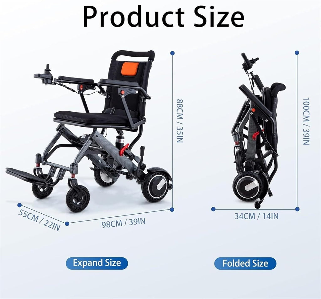 Foldable Electric Wheelchair, 36 Lbs, All Terrain T738