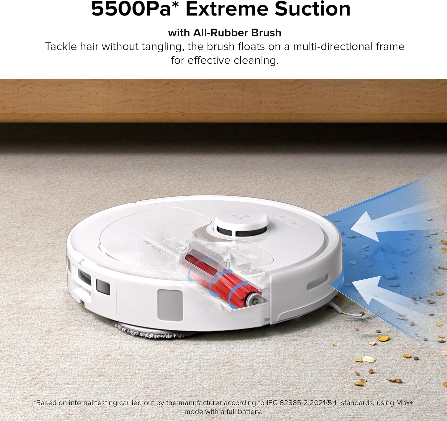 Robot Vacuum and Mop Combo, Self-Drying, 5500Pa Suction E79217