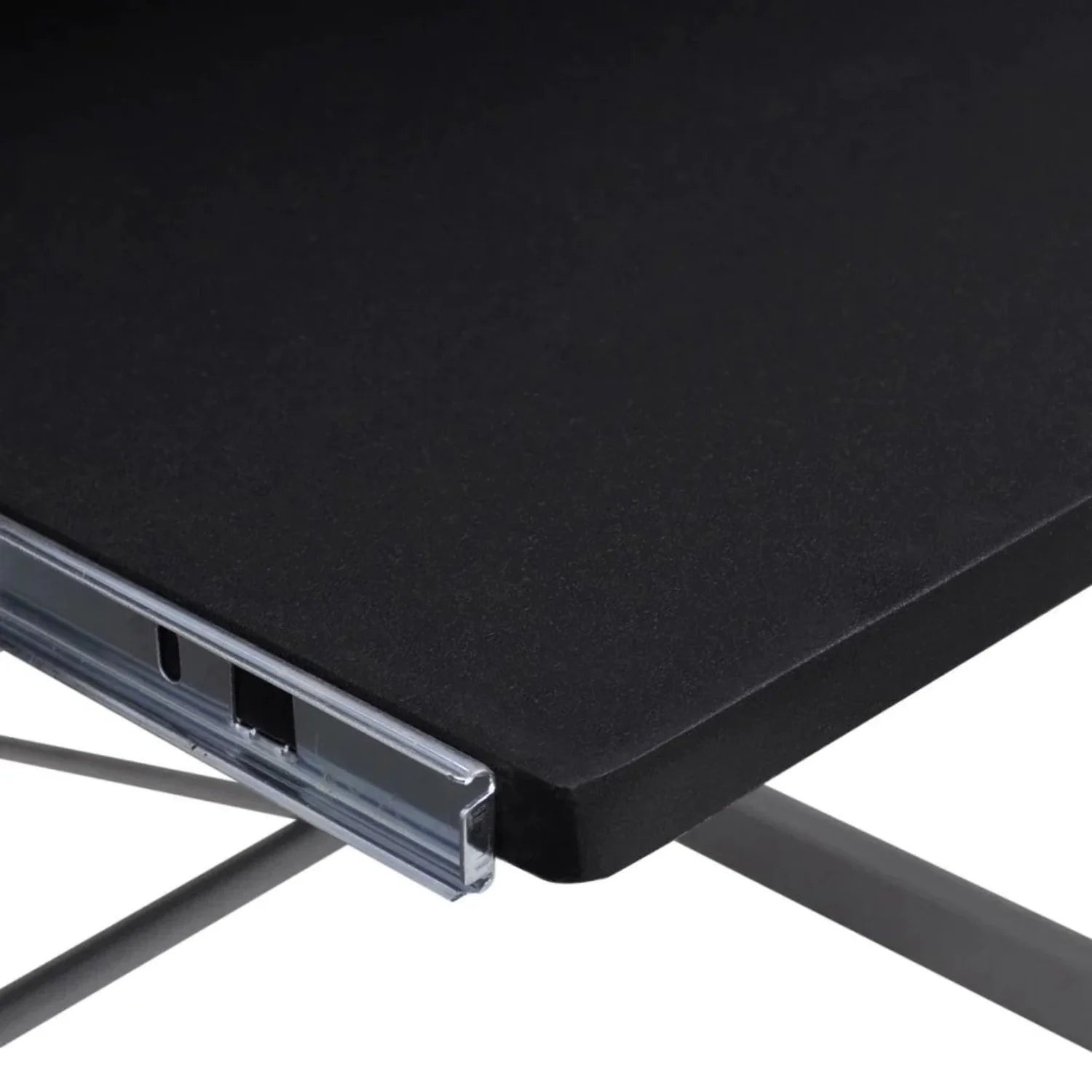 Black Computer Desk With Pull Out Keyboard Tray Y914225