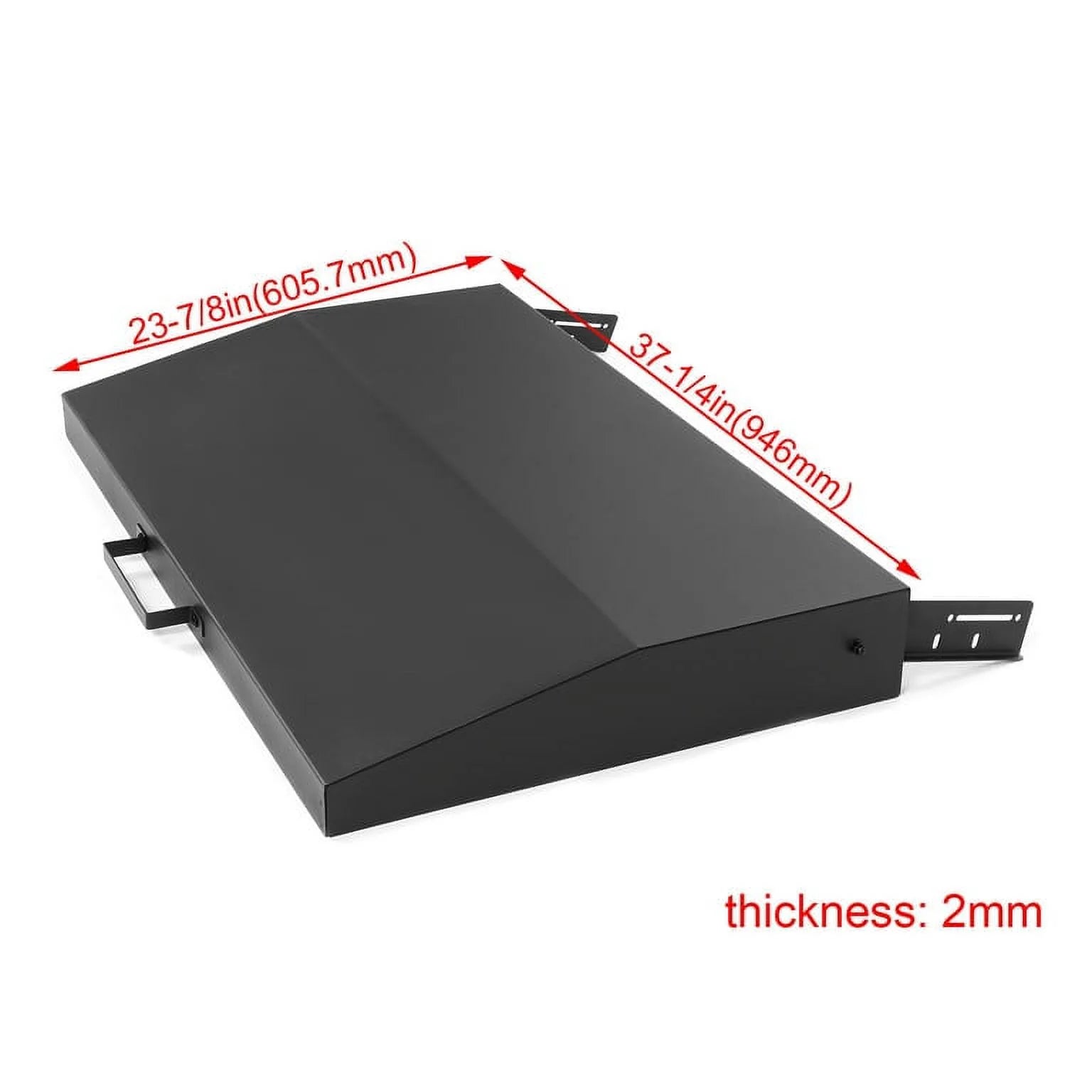 36 in Griddle Hood Lid Black BBQ Hard Cover E255