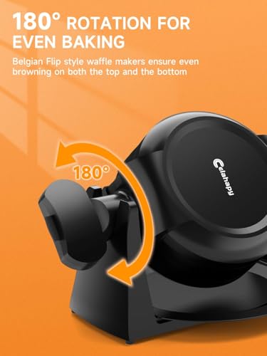Black 1400W Double Belgian Waffle Iron Nonstick M102181