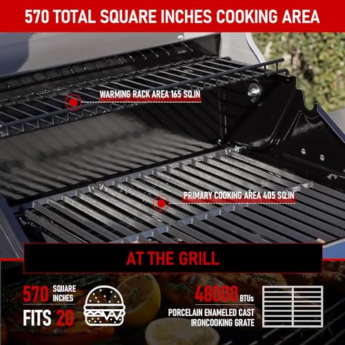 Stainless Steel 3 Burner Propane Gas Grill with Side Burner H501