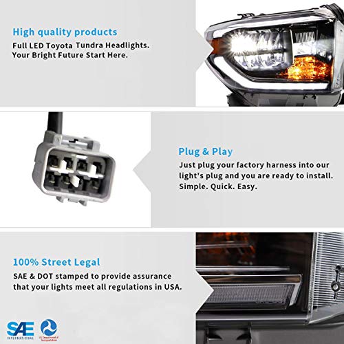 LED Headlights for Toyota Tundra 2014-2021 with Sequential Turn Signals L5651