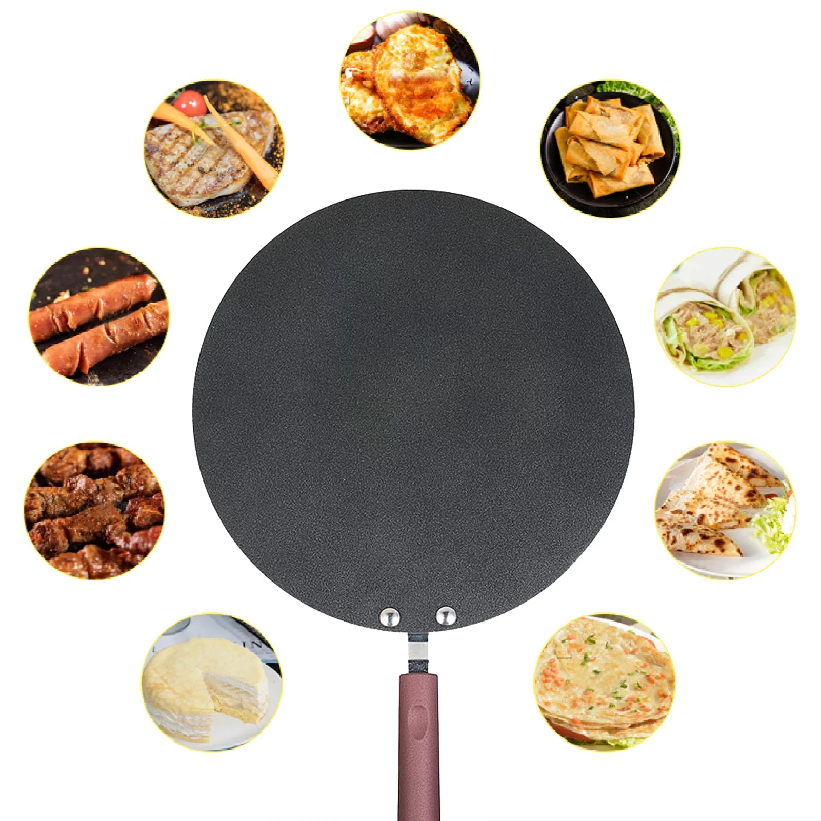 Pancake Pan Crepe Maker Griddle Pan with Spreader & Spatula E263444
