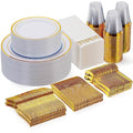 700 Piece Silver Disposable Plastic Dinnerware Set O2200