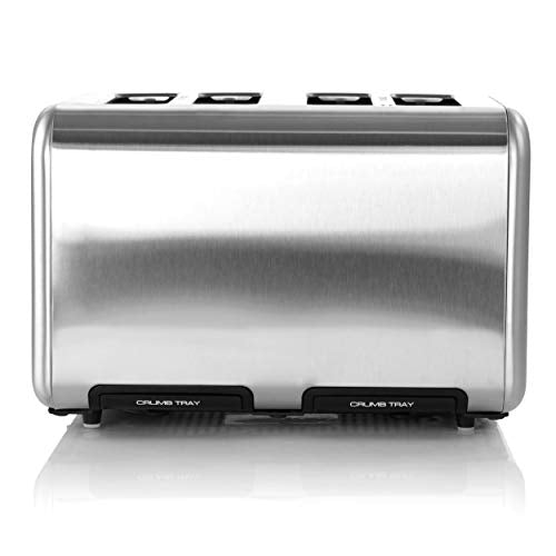 4 Slice Stainless Steel Red Toaster D216