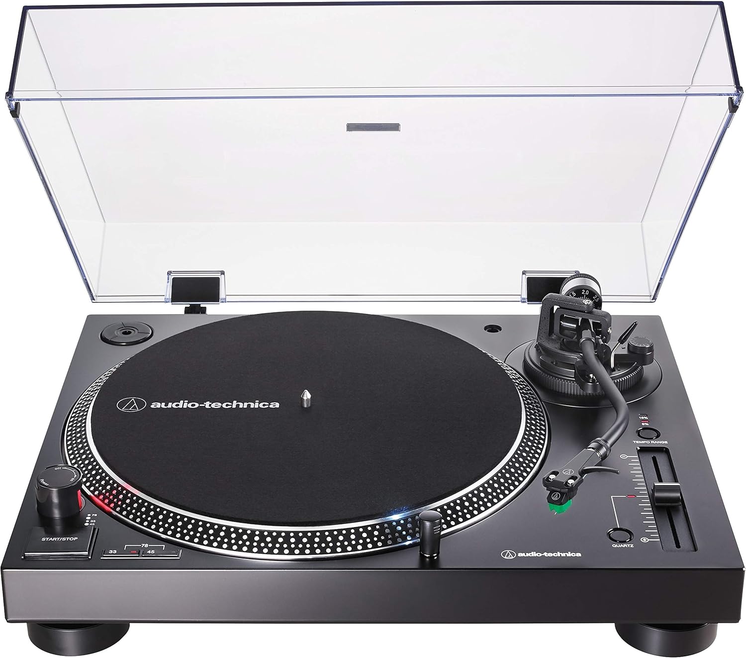 Direct-Drive Turntable, Fully Manual, 3 Speed, Black O540739