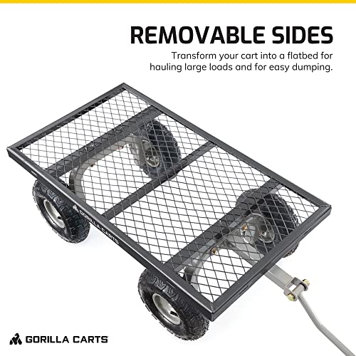 Steel Utility Cart with Removable Sides, 800 Lbs T163